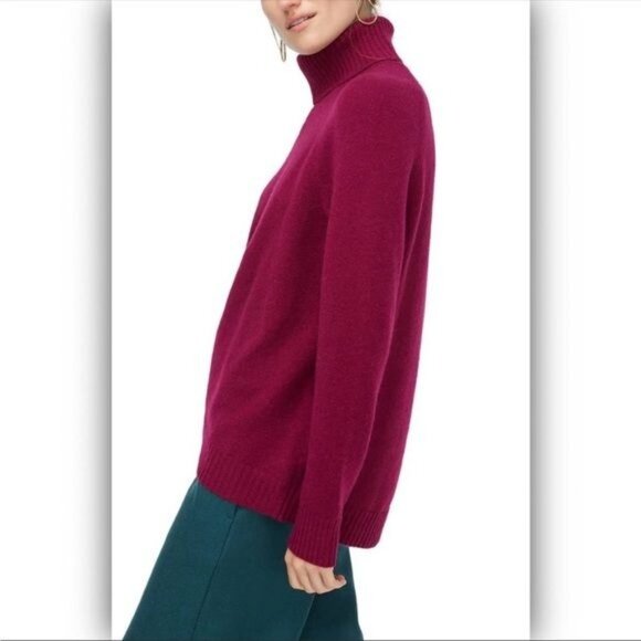 J Crew Supersoft Turtleneck Sweater Pullover Preppy Burgundy XSmall AF023 - Picture 9 of 9